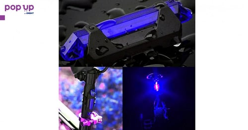 LED - USB Стоп , Фенер , светло отразител за Велосипед , колело - 3 цвята