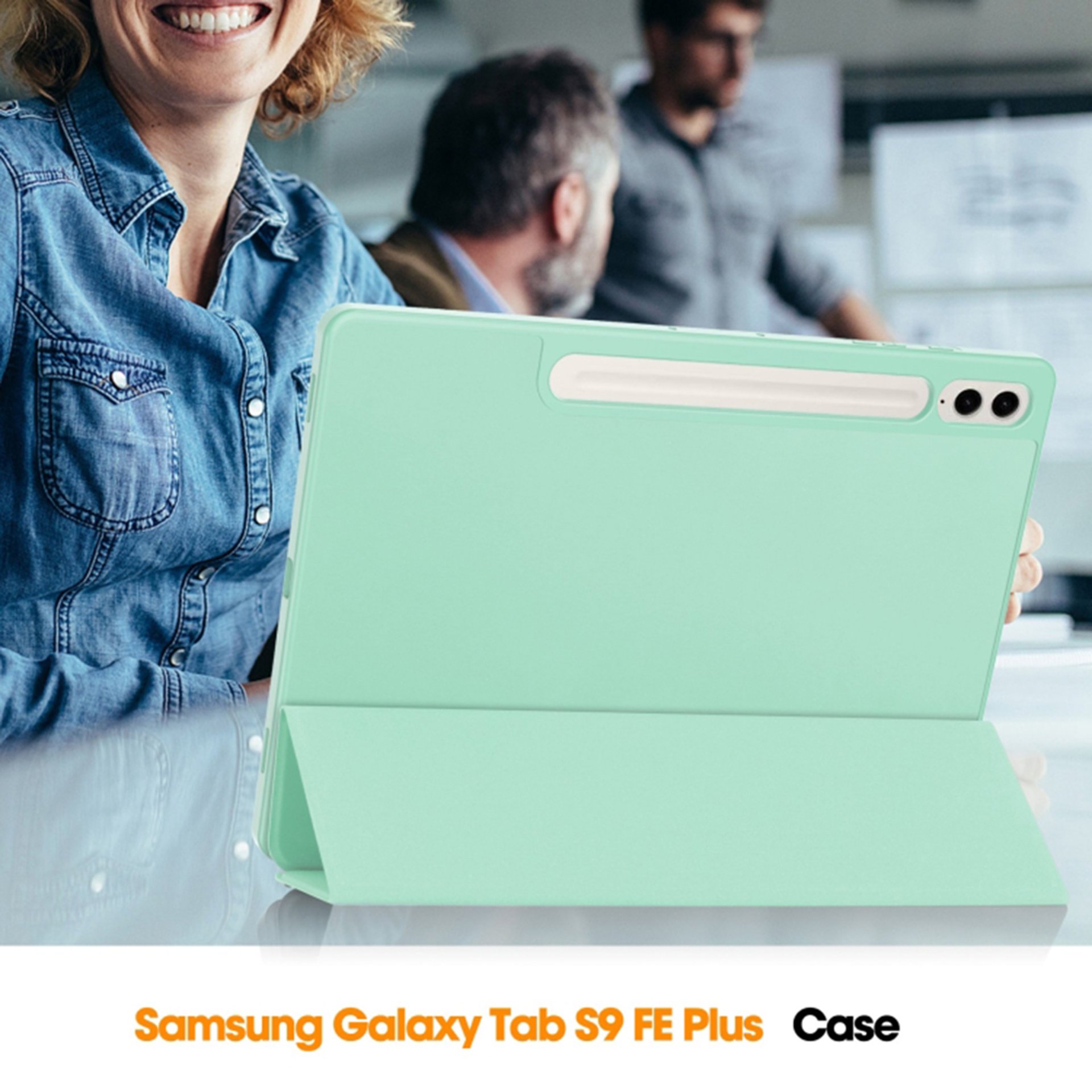 Калъф за Samsung Galaxy Tab S9 Plus - Techsuit Flex Trifold - Розов