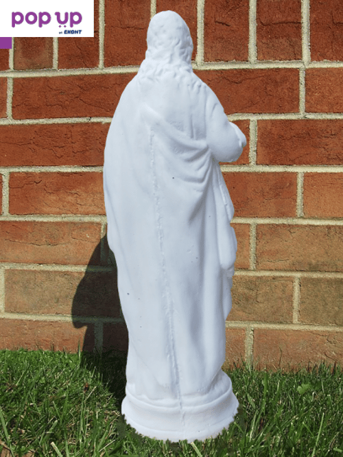 Бетонова фигура статуя на Исус Христос - бял цвят