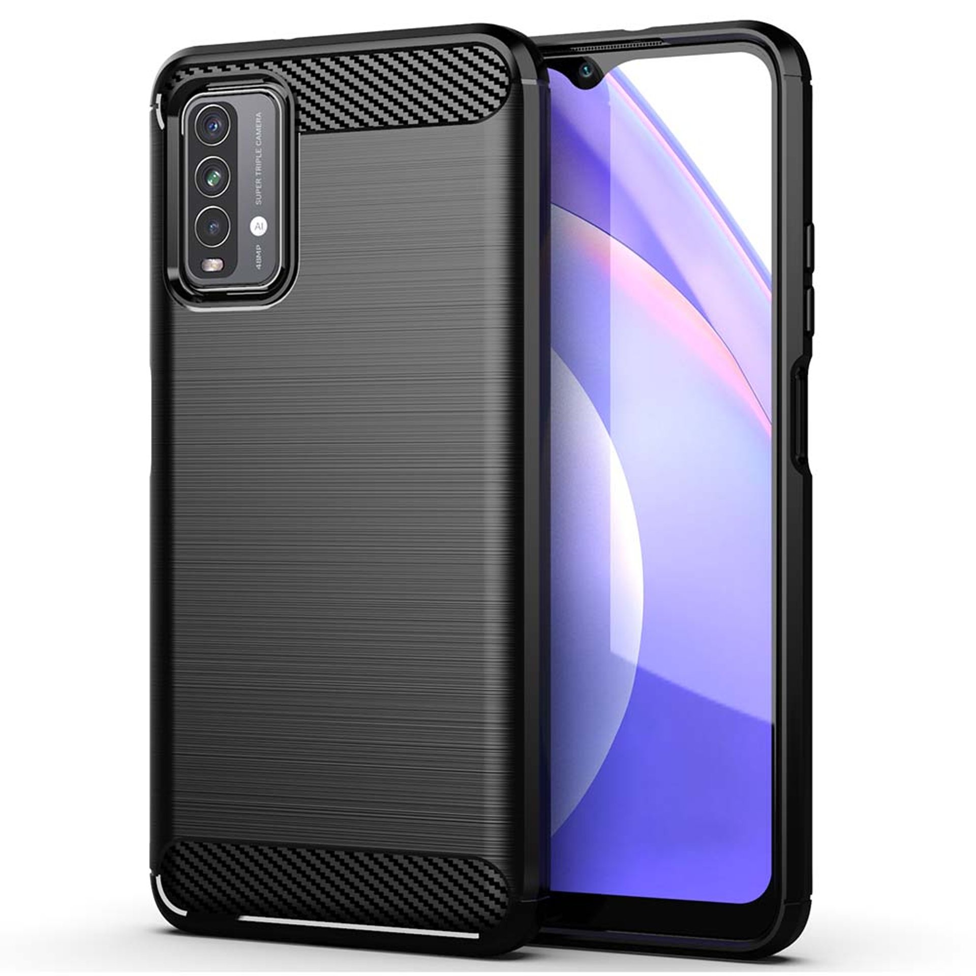 Techsuit - Carbon Silicone - Xiaomi Redmi 9T / Redmi 9 Power - Черен