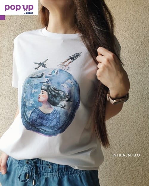 Тениска "Atmosphere" от Nika.Nibo