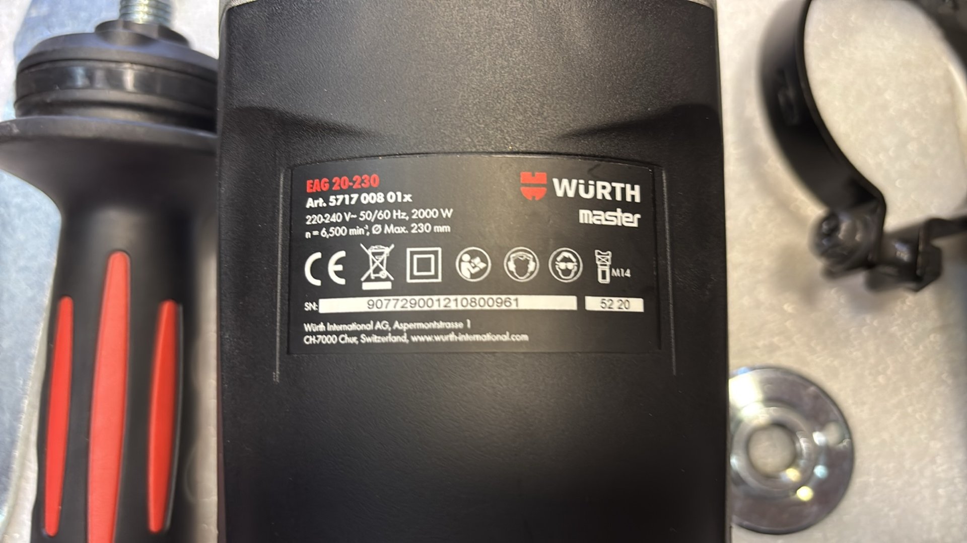 Würth ъглошлайф EAG 20-230 CLASSIC 2000W (Нов)