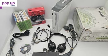 Xbox 360 игра конзола комплект джойстик игри кабели захранване