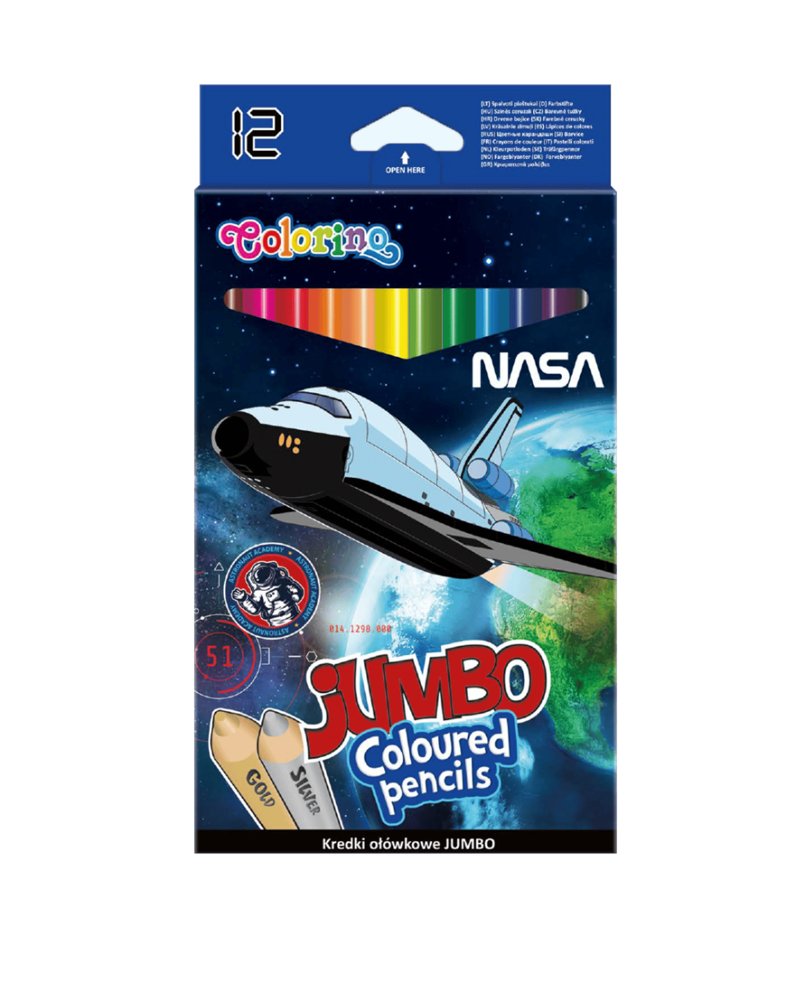 Цветни моливи Jumbo Nasa Colorino