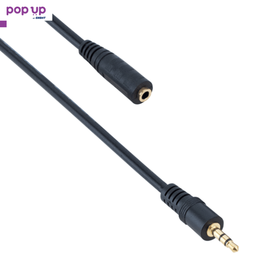 Aудио кабел Stereo, 3.5 mm (M) – 3.5 mm (F), удължител, 3 метра