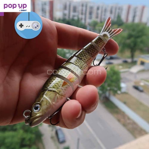 3D воблер за риболов с 8 сегмента