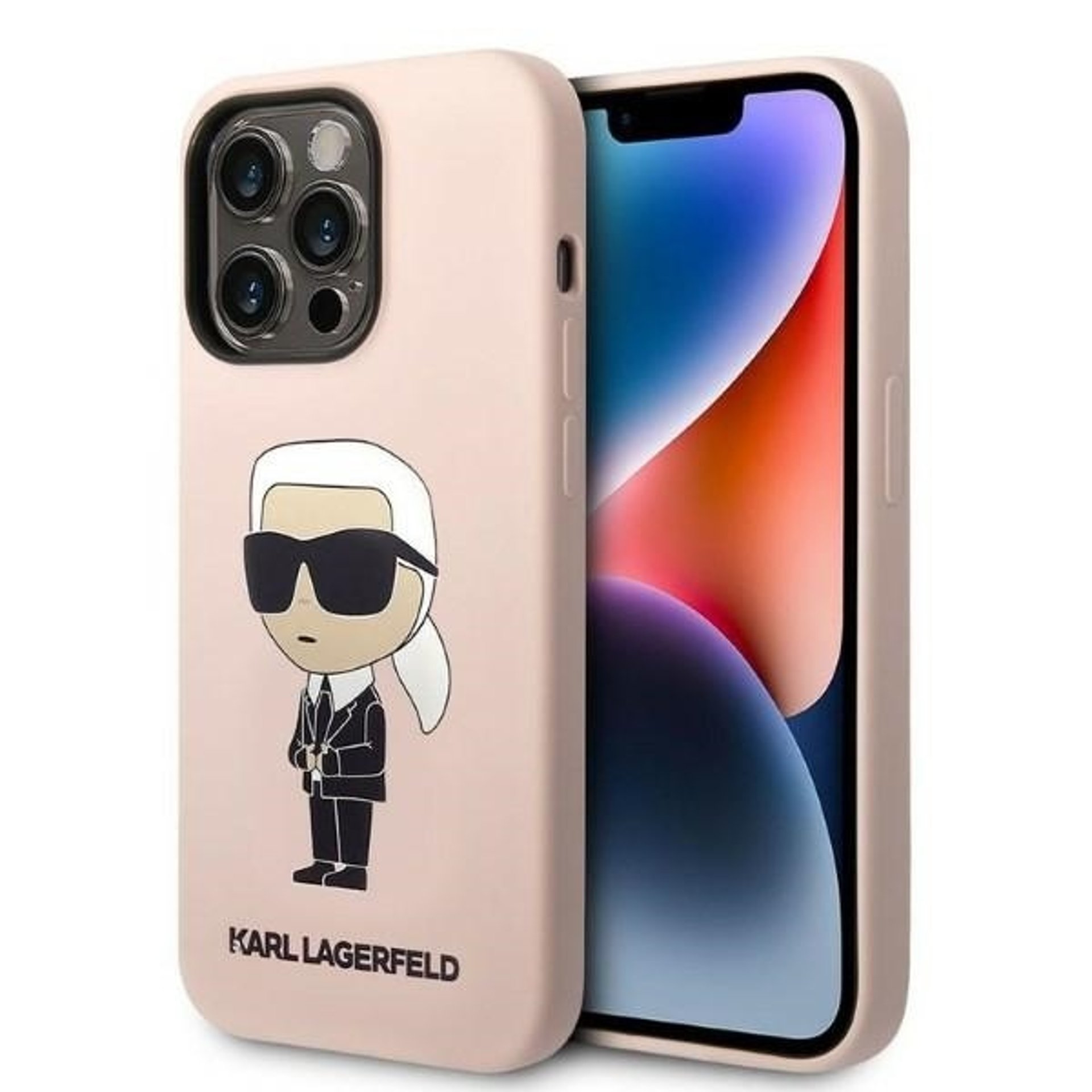 iPhone 14 Pro Max - Karl Lagerfeld Silicone (KLHCP14XSNIKKBCP) - Pink Ikonik