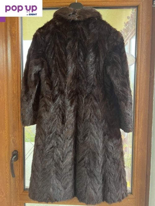 Палто от визон, тъмнокафяв, много запазен