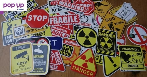 50x.Предупредителни стикери/Warning signs(лаптопи,коли,PS4,PS5,куфари)