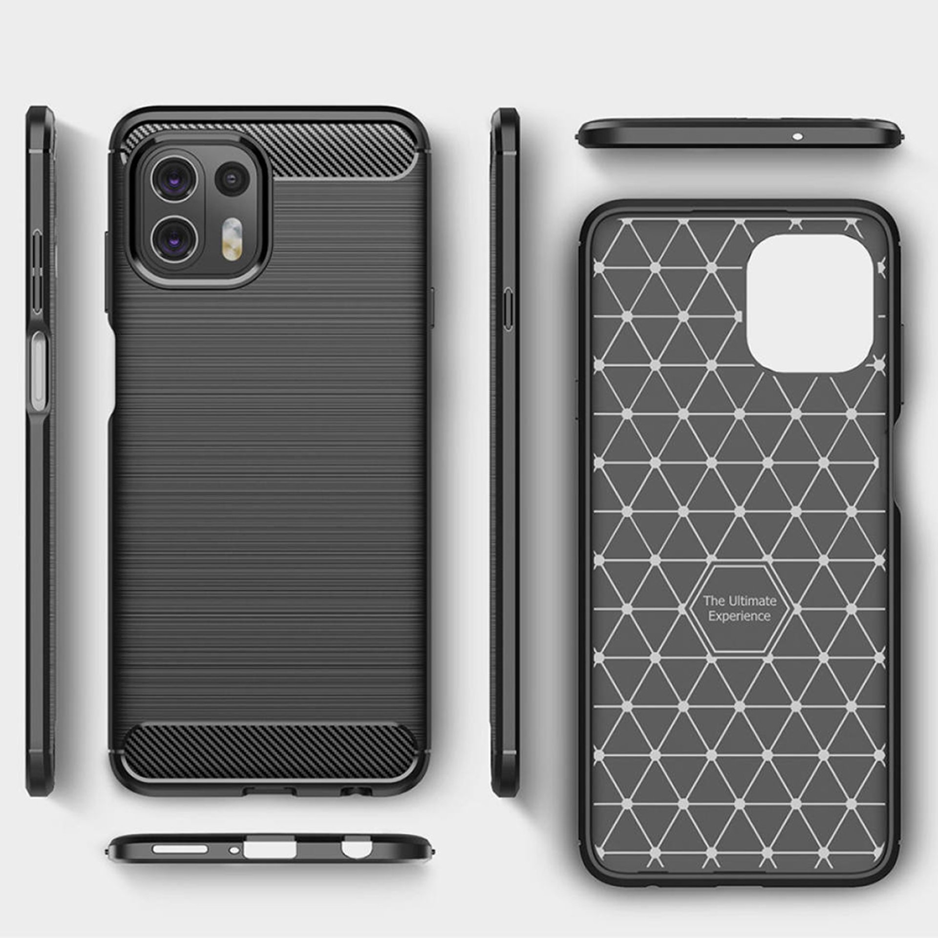 Techsuit - Carbon Silicone - Motorola Edge 20 Lite 5G - черен