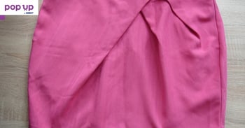 Къса розова пола, размер М, тип балон