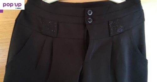 Черен дамски панталон ниска талия