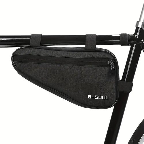 Чанта за велосипед B-SOUL, Монтаж на рамка, Водоустойчива, Сива