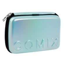 Ученически несесер със съдържание  COMIX SHIMMER LIGHT BLUE