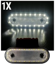 LED Диоден Габарит, Маркер, Токос Със Стойка, Бял, 20 Диода, 12V - 24V За Камион, Бус, Ван, Ремарке, Каравана, Платформа