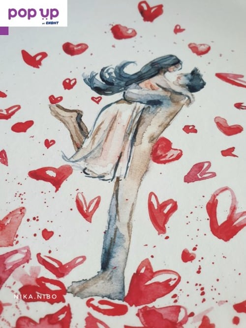 Факсимиле на авторска илюстрация "Денят на влюбените"  Nika.Nibo