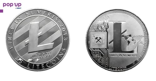25 Лайткойн монета / 25 Litecoin ( LTC ) - Сребрист