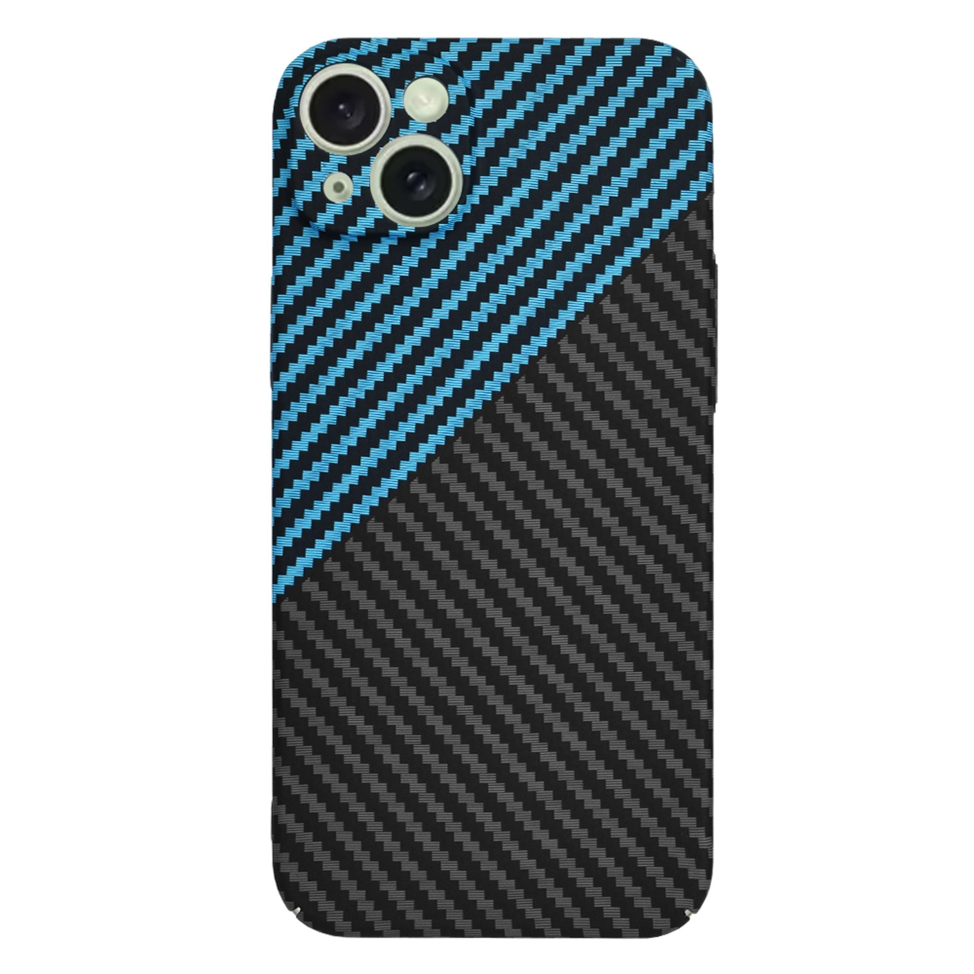 Кейс за iPhone 15 Plus - Techsuit Carbonite FiberShell - Blue Pulse