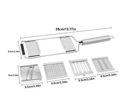 Image Мултифункционално ренде-слайсър с три приставки,Неръждаема стома,35Х8,5см
