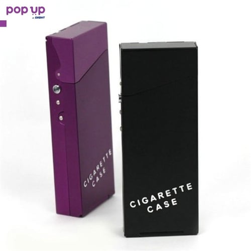 Нова Алуминиева малка кутия за слим цигари метална цигарена табакера с копче и пружина