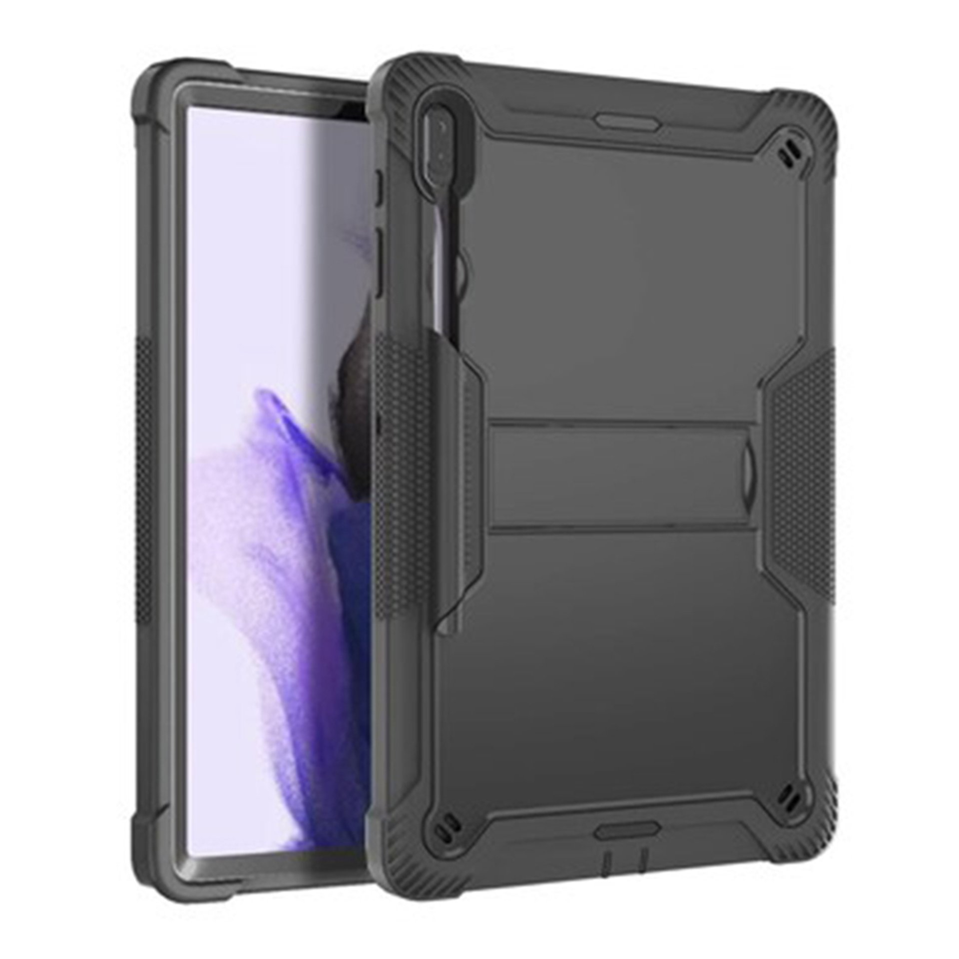 Techsuit - Rugged TabShell + Screen Protector - Samsung Galaxy Tab S7 FE - черен