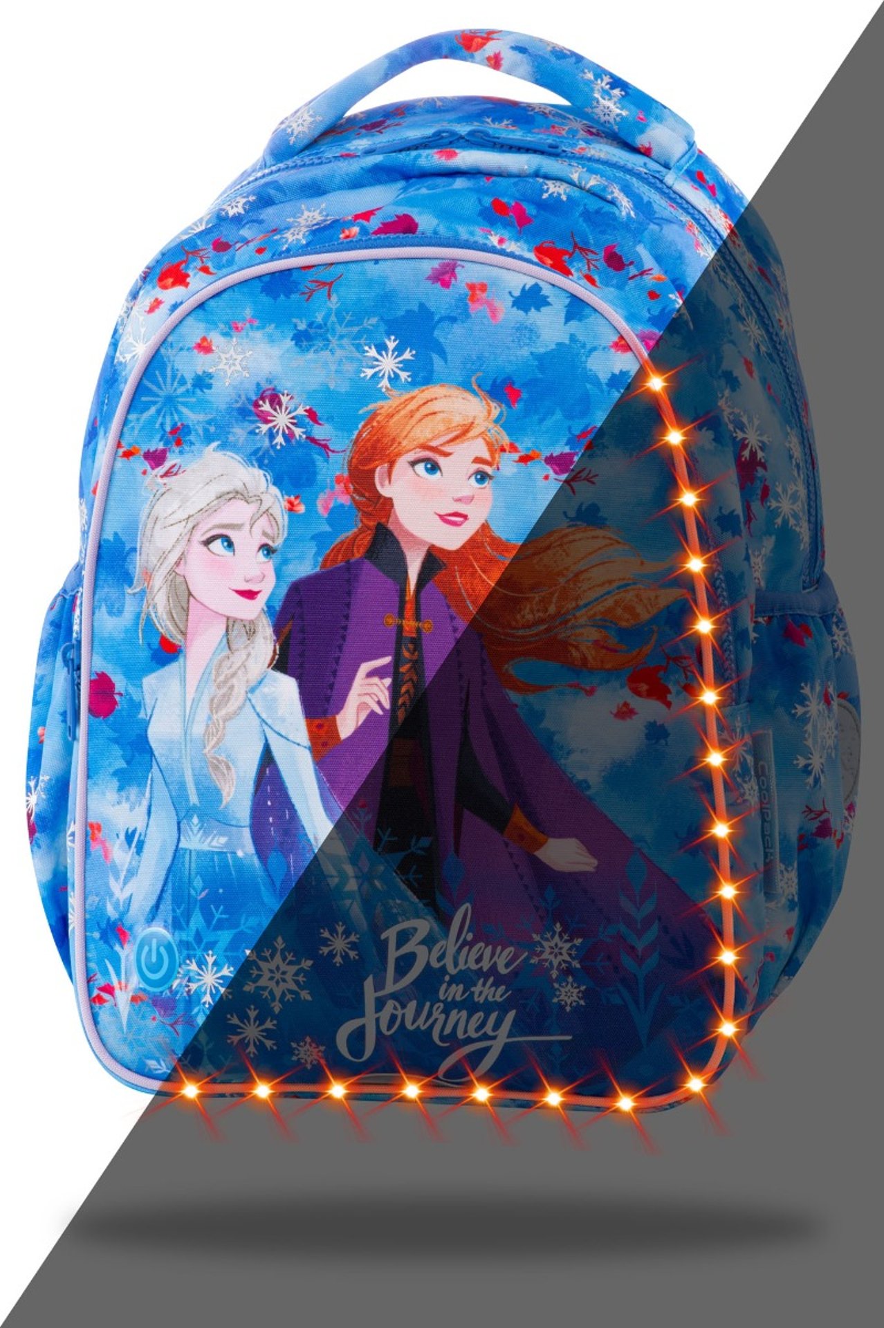 Ученическа светеща раница с LED светлини Joy S Frozen Dark