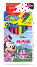 Флумастери 6 брокатни цвята Minnie Mouse Disney Colorino