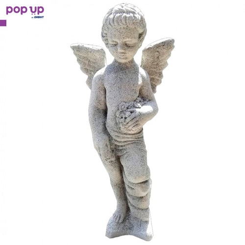 Бетонова градинска статуя фигура ангел - цвят камък