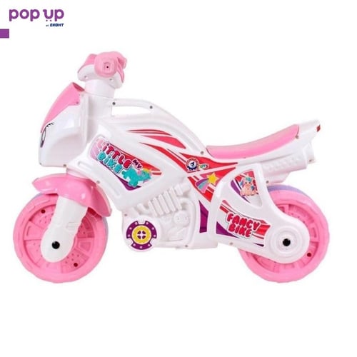 Детски мотор без педали Unicorn, За баланс, С дръжка за пренос, 72х35х52 cm, До 30 кг, Розов, 5798