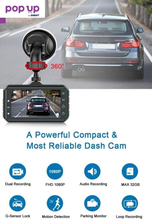 Dash Cam CHORTAU+ задна камера