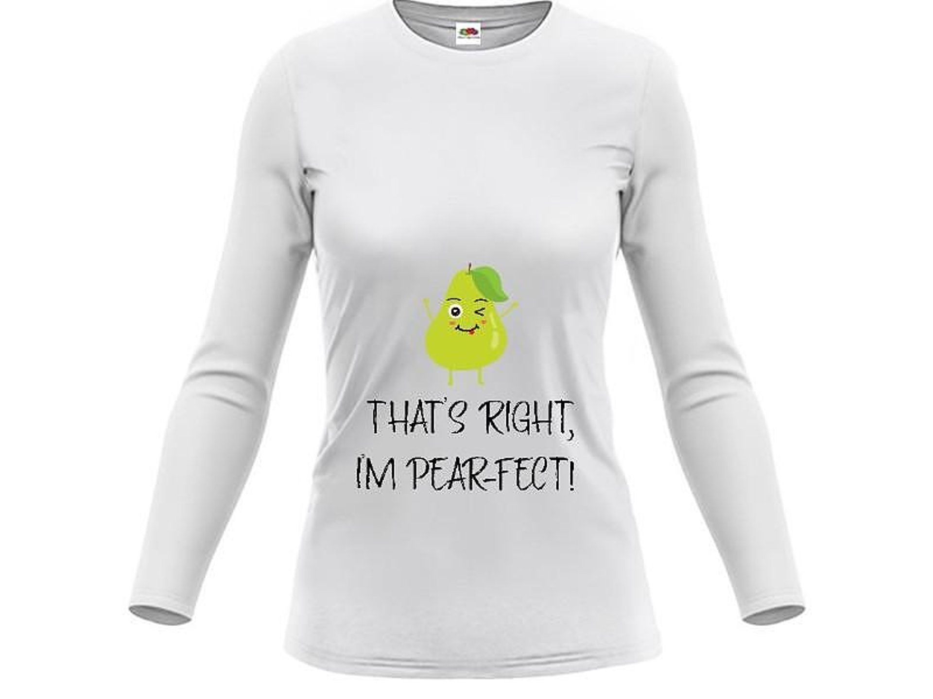 Дамска памучна блуза с дълъг ръкав Pear-fect