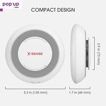 X-Sense 10-годишен алармен детектор за дим и въглероден окис с голям бутон за заглушаване, XP01