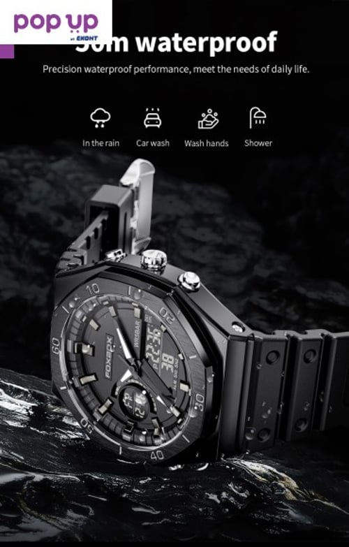 Foxbox Black 0030 Мъжки кварцов и цифров часовник