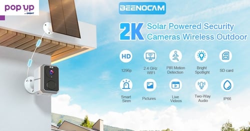 Акумулаторна камера със соларен панел BEENOCAM D5-Pro 3MP