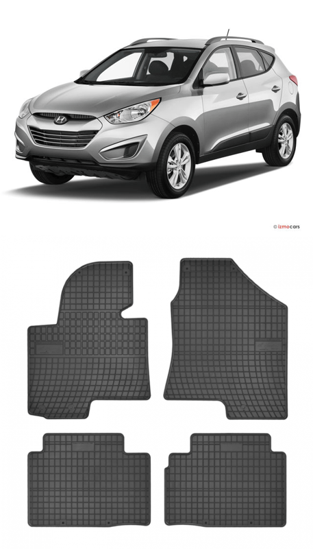 Гумени стелки Frogum съвместими с Kia Sportage III - (10-15)  Hyundai IX35 - (09-15)  Hyundai Tucson II