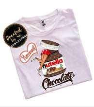 Дамска забавна тениска "Нутелла " или тениска със снимка, картинка или текст по избор