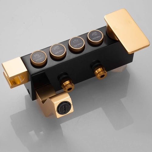 Душ система със смесител в черно и златно 805-C