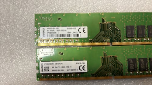 16GB (2x8GB) DDR4 Kinsgton PC4-2666V (2666-Mhz,CL-19,1.2V)