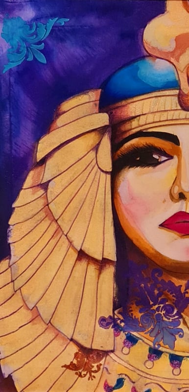 Картина "Клеопатра" върху органичен памук