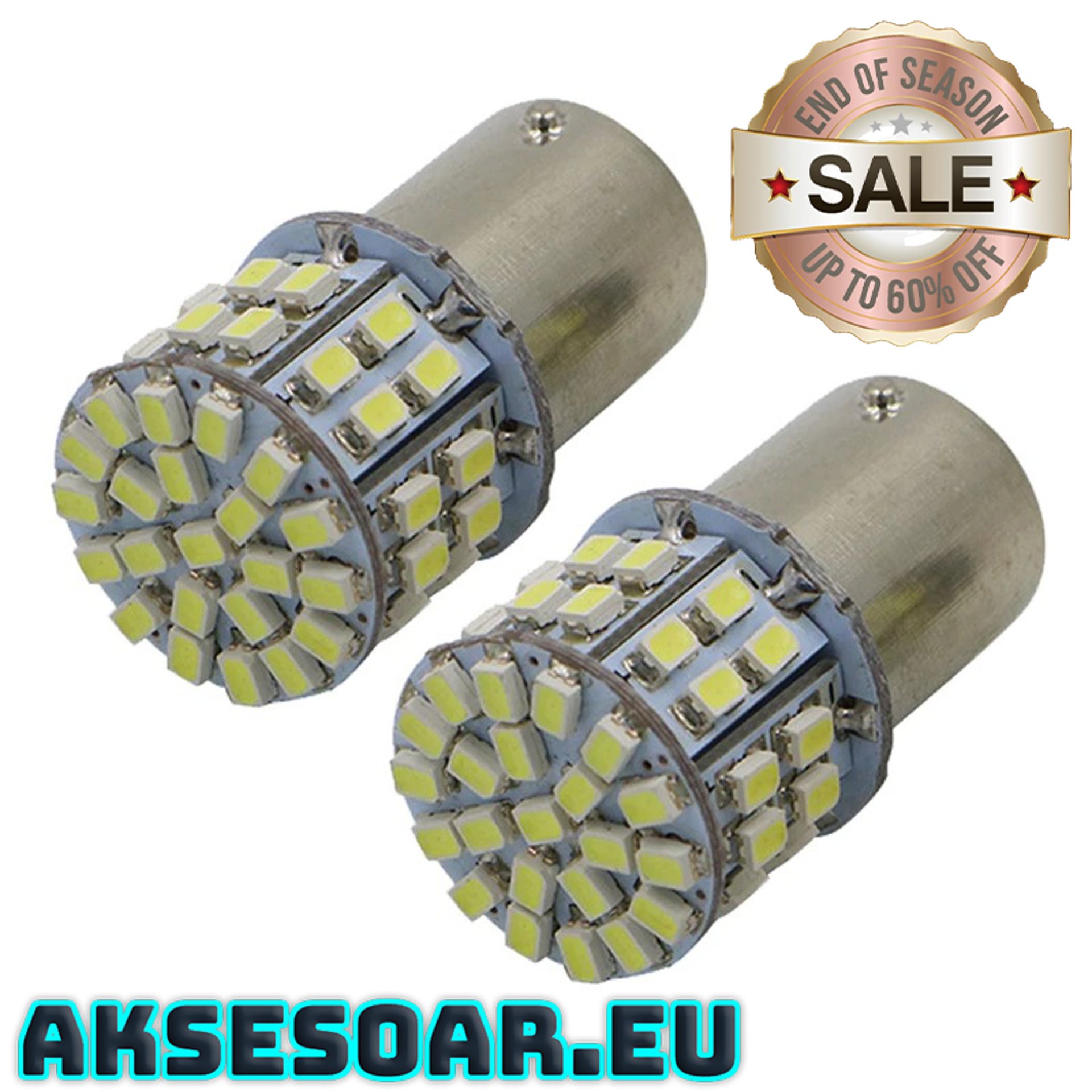 2 бр. Габаритни LED крушки BA15S габарити стопове 1156 с 50 SMD лед диода DC 12V 24V Паркинг Задни светлини автомобилна спирачка Резервни фарове