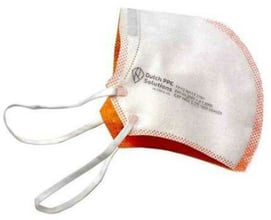 Комплект предпазни маски за лице, Dutch PPE Solutions, клас - FFP2, филтриране >95%, Pm2.5, 25 броя, бял цвят