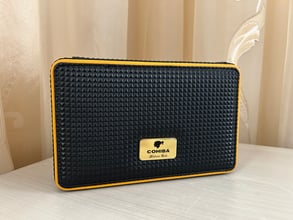 Кожена кутия за пури COHIBA с дигитален хигрометър