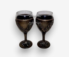 Двойка чаши за вино Антично злато 2