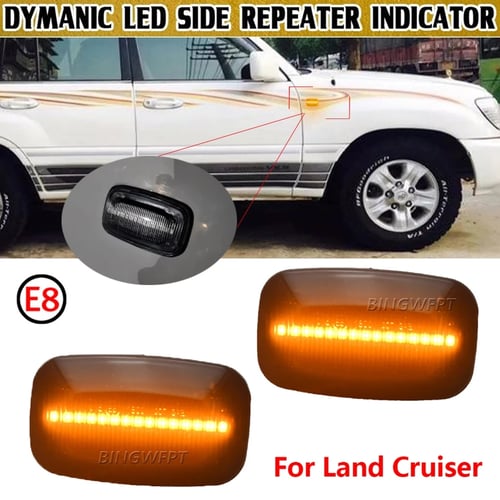 Динамични LED странични габаритни светлини за Toyota Land Cruiser 70 80 100 серия