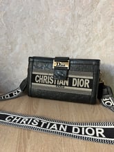 Christian Dior Черна кожена дамска чанта 🖤
