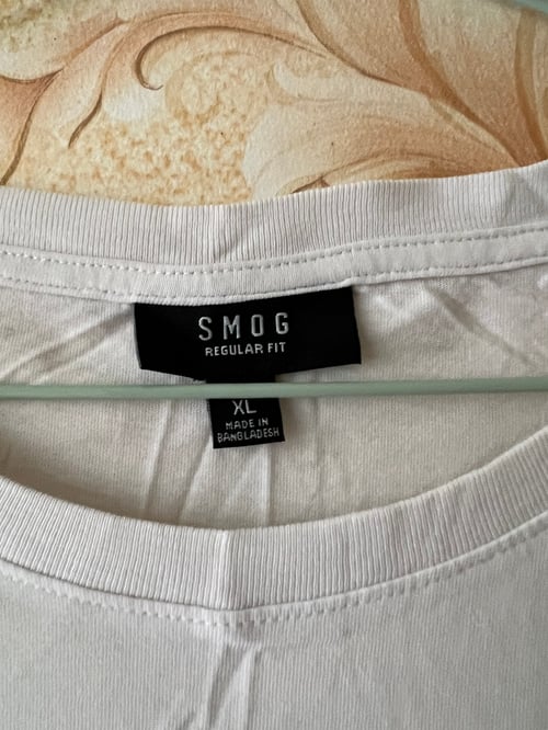 Бяла тениска XL размер 100% памук марка SMOG 🤍