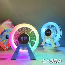 LED RGB Лампа с Блутут Високоговорител и часовник с будилник с дизайн на Виенско колело