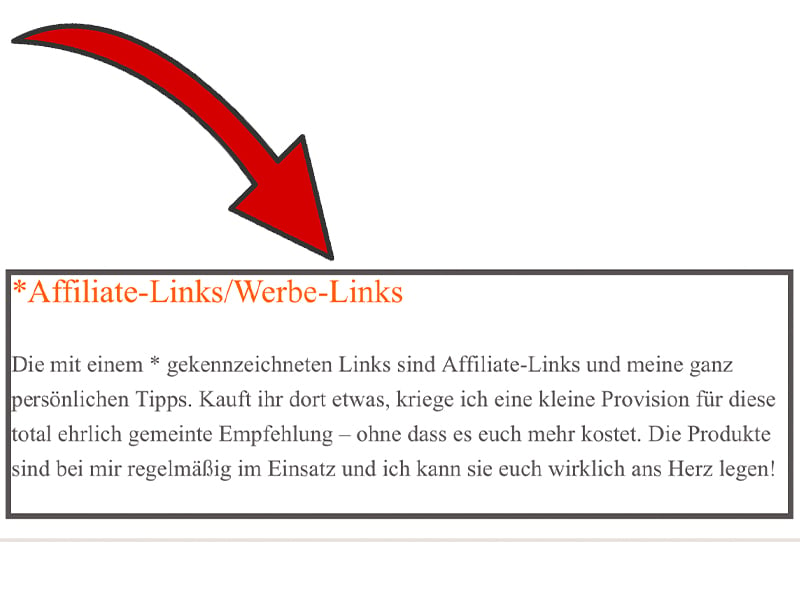 Affiliate lLinks in meinem Blog 4 REIFEN 1 KLO