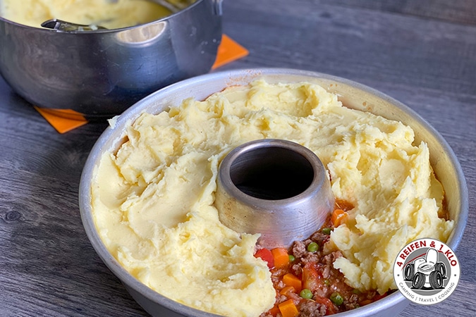 Kartpffelpüreehaube für Shepherd´s Pie