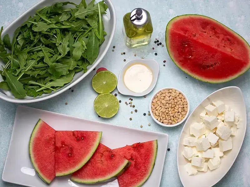 Easy Wassermelonen-Feta-Salat mit Rucola | BIANCAS-KITCHEN